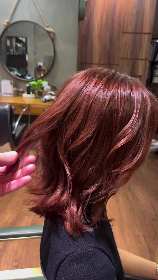 oswald.hair ##NoBleachHairColor ##OrangeRed ##hair hair & nail work