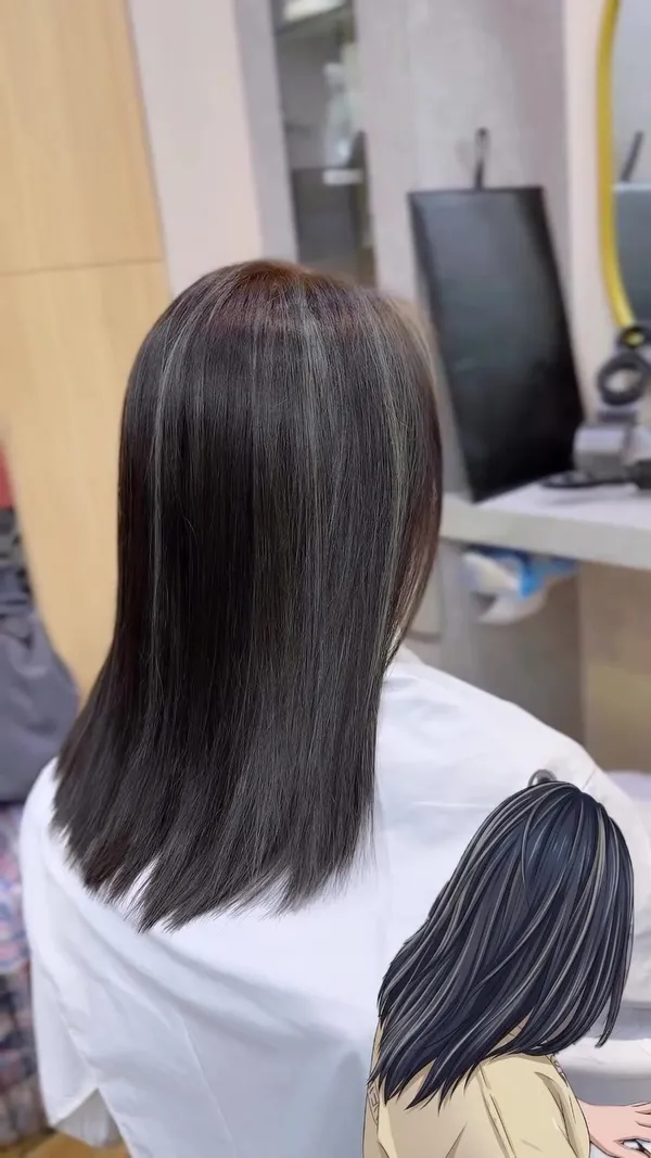 ##LineHighlights ##Highlights ##Highlight 髮型美甲作品