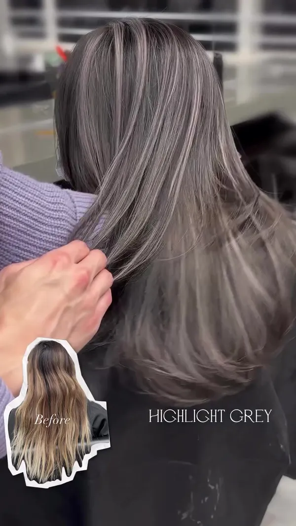 by_travis.c ##balayage ##染髮 ##highlight 髮型美甲作品