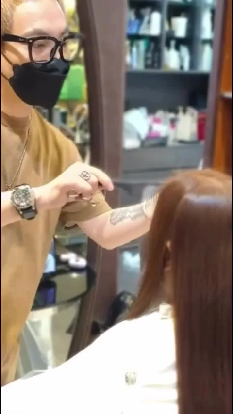 ##LVPro ##水光鏡面順滑straightening 髮型美甲作品