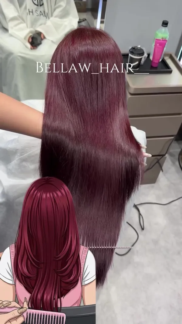 ##FemaleHairstylist ##PinkPurpleTones ##BleachFreeHairColor 髮型美甲作品