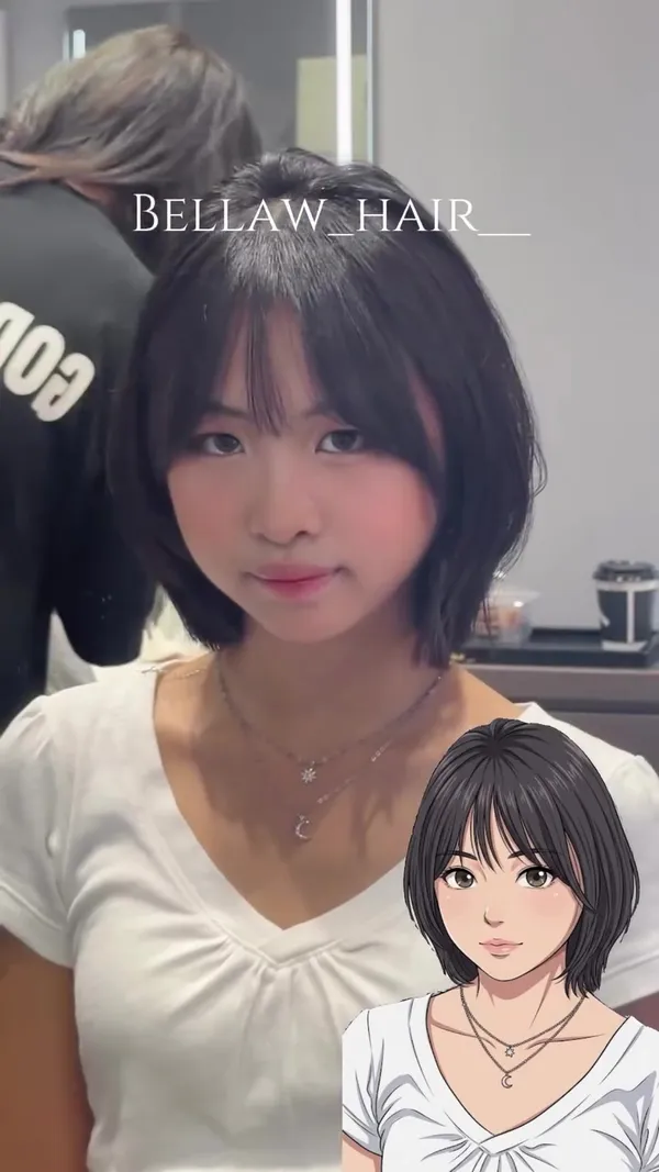 ##KoreanShortHair ##CatGirl ##KoreanHairstyle 髮型美甲作品