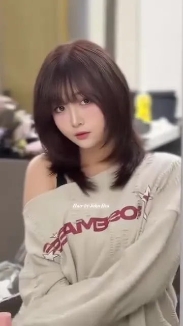 ##韓式層次 ##韓式剪裁 ##層次剪 髮型美甲作品