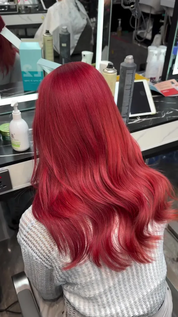 ##babylights ##haircoloring ##earringdye 髮型美甲作品
