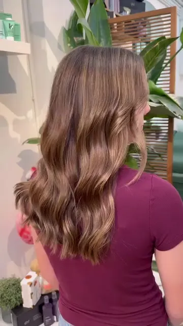 ##firsttimebalayage ##virginhair ##glossyhair 髮型美甲作品