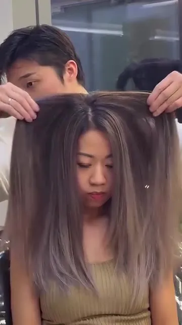 ##暖灰色 ##ashbeigebalayage ##warnashhair 髮型美甲作品