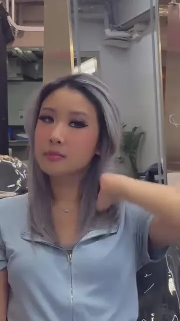 ##hkbalayage ##sliverbalayge ##sliverhair 髮型美甲作品