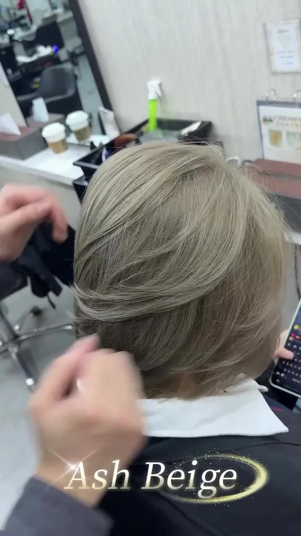 ##TransparentColors ##MixedRaceHairColor ##ForeignerStyle 髮型美甲作品