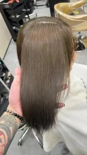 ##FrenchFringe ##NoBleachHairColor ##FringeDye 髮型美甲作品