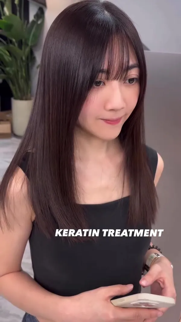 ##Keratin ##SolveFrizz 髮型美甲作品