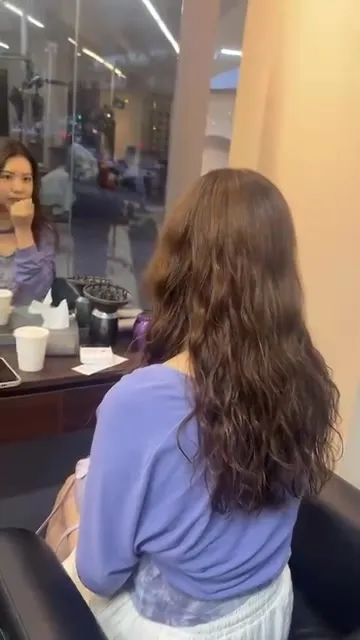 ##FrenchWoolPerm ##KoreanWaves ##HairstylesForRoundFaces 髮型美甲作品