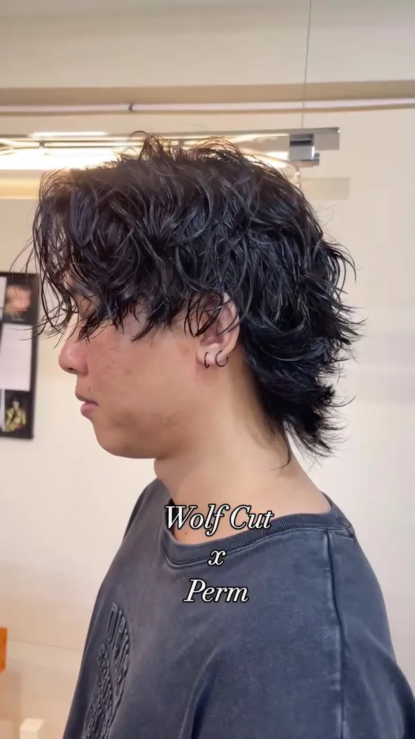 ##Perm ##HairPerm ##WolfCut 髮型美甲作品