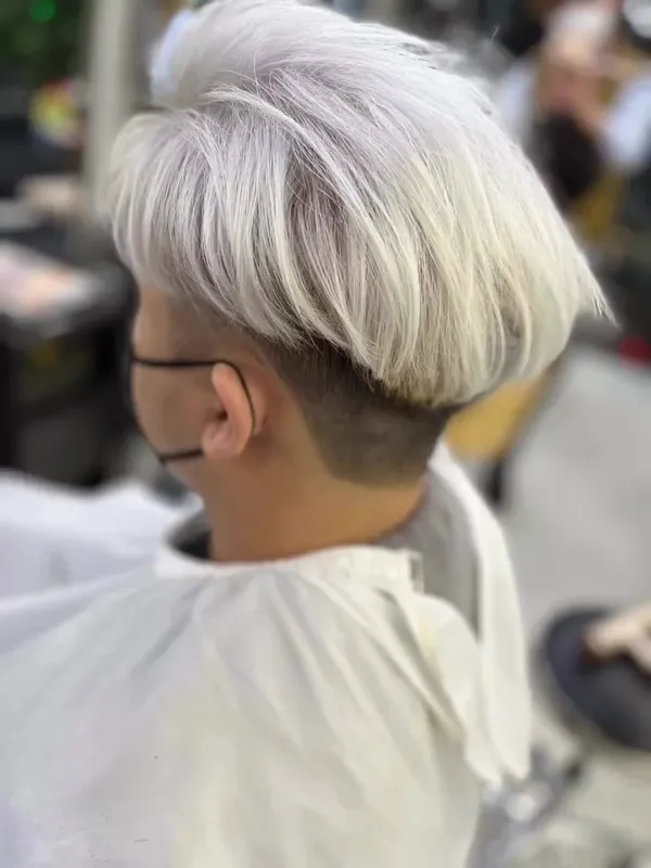 ##White ##Color ##Men 髮型美甲作品