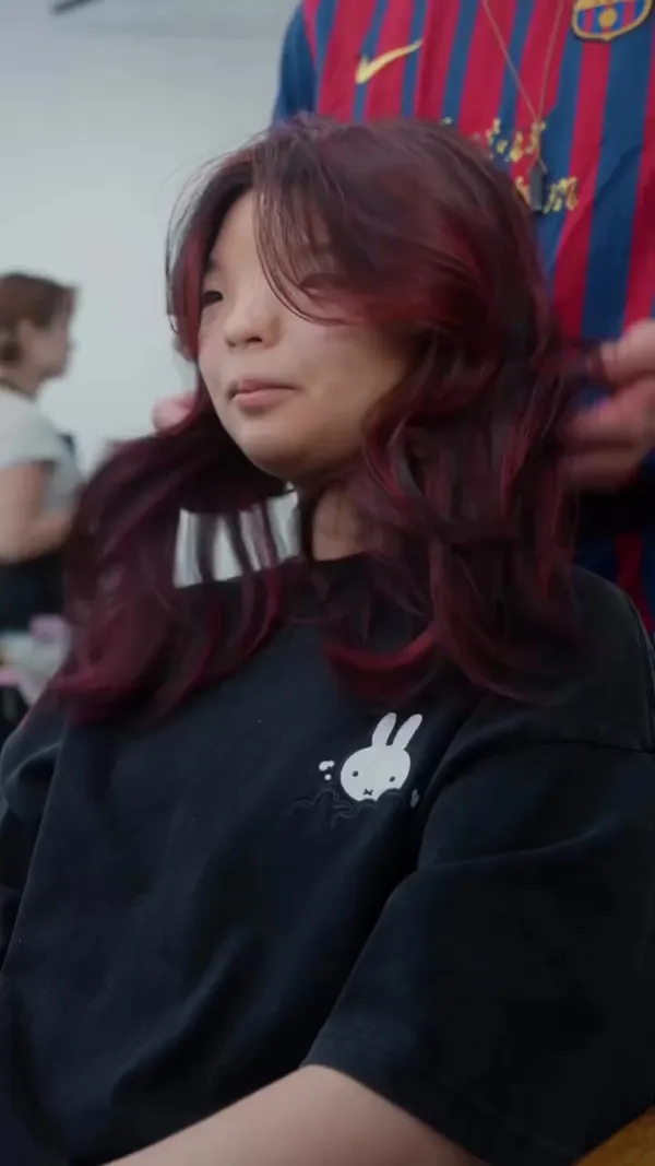 ##hairconsultation ##hairtransformation ##redhair 髮型美甲作品