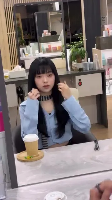 ##BlueBlack ##KoreanStyle 髮型美甲作品