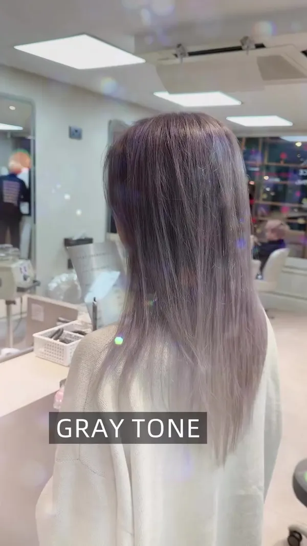 ##girlshairdye ##greyhairdye ##hongkonghairdye 髮型美甲作品