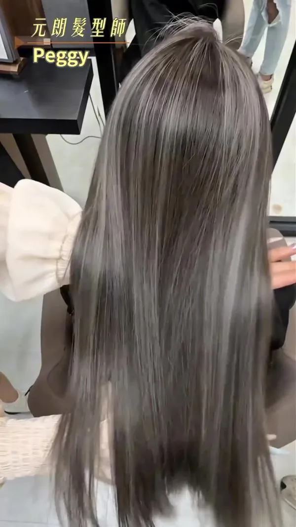 ##FemaleHairstylist ##PeggySpecialBlendDye ##YuenLongHairSalon 髮型美甲作品