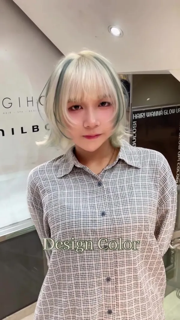 ##haircolor ##hkhairsalon ##bleach 髮型美甲作品