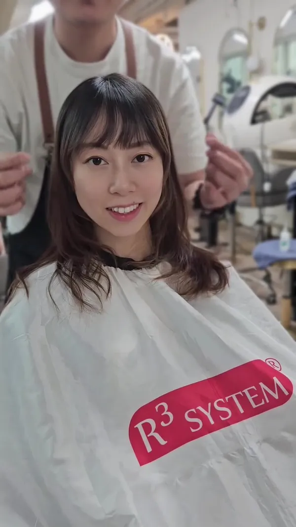 ##kayluihair ##面形修飾髮 ##threepointcut 髮型美甲作品