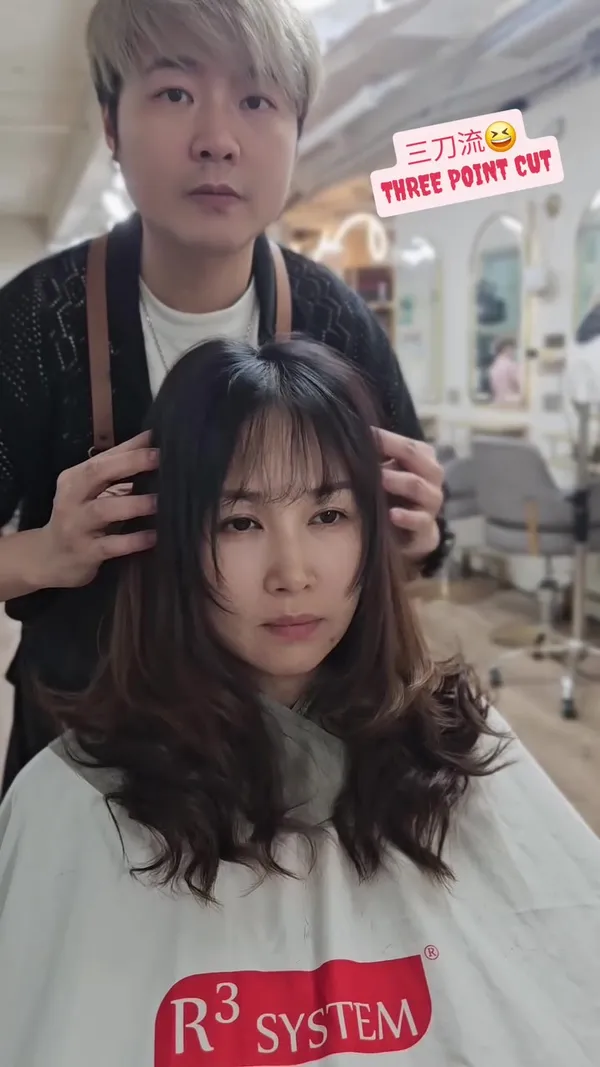 ##kayluihair ##三刀流 ##three 髮型美甲作品