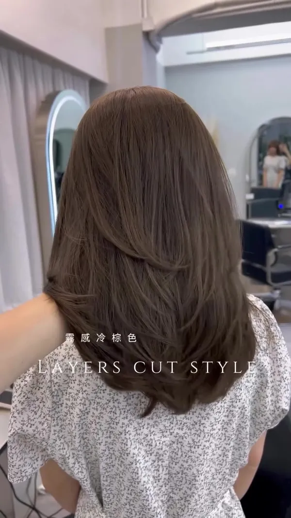 ##長髮hairstyle ##冷色調 ##灰 髮型美甲作品