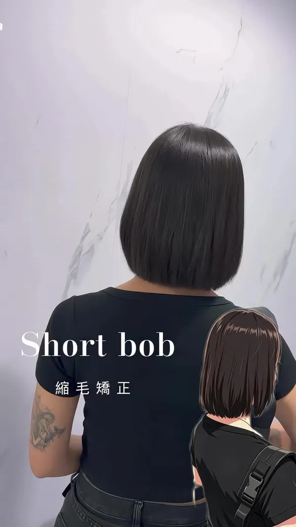 ##小顏瀏海 ##短髮 ##顯白髮色 髮型美甲作品