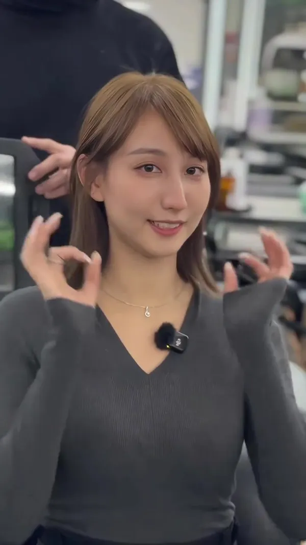 ##女士髮型 ##髮型設計 ##瘦面 髮型美甲作品