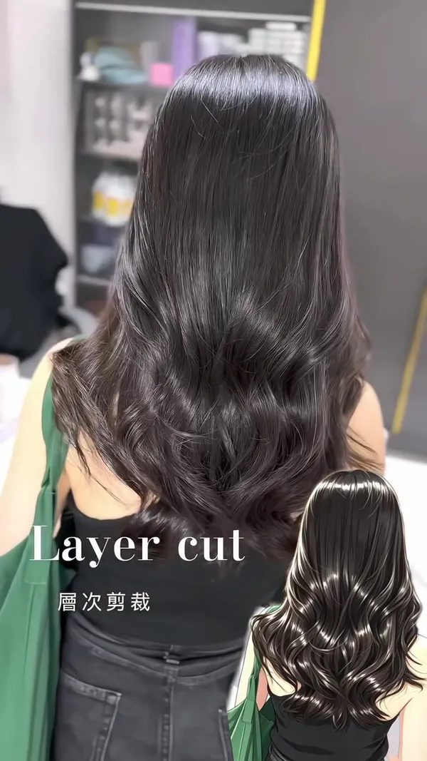 ##小顏瀏海 ##layers剪 ##Japanese 髮型美甲作品