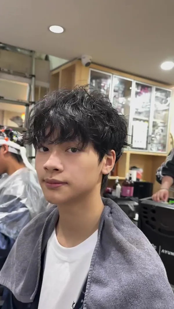##Japanese ##扭紋perming ##男士perming 髮型美甲作品