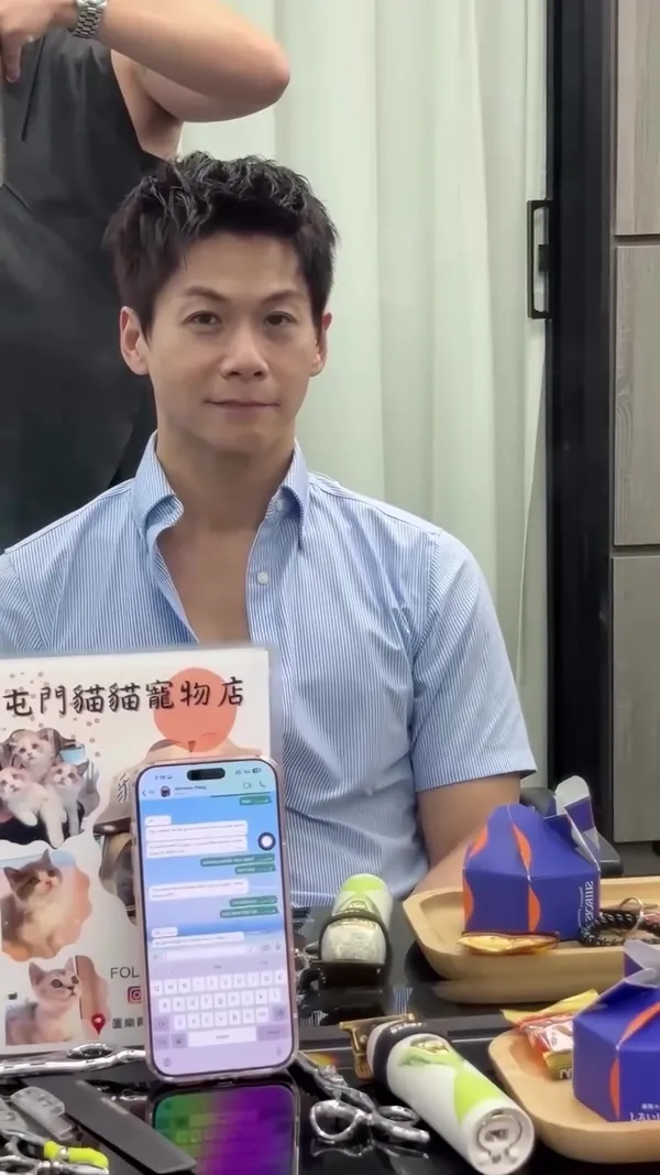 ##屯門髮型屋 ##男士電髮 ##前刺髮型 髮型美甲作品