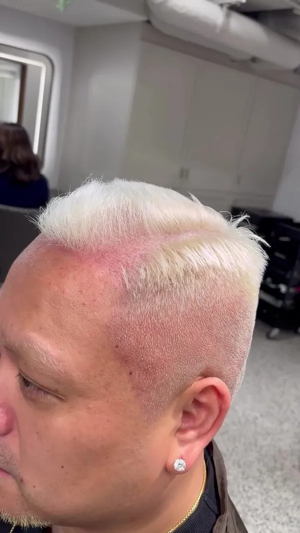 ##whitehair ##white ##haircut 髮型美甲作品