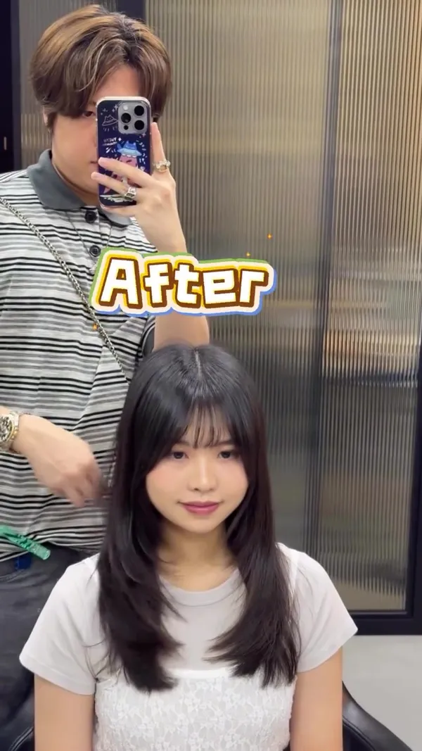 ##法式瀏海 ##Korean ##Mong 髮型美甲作品