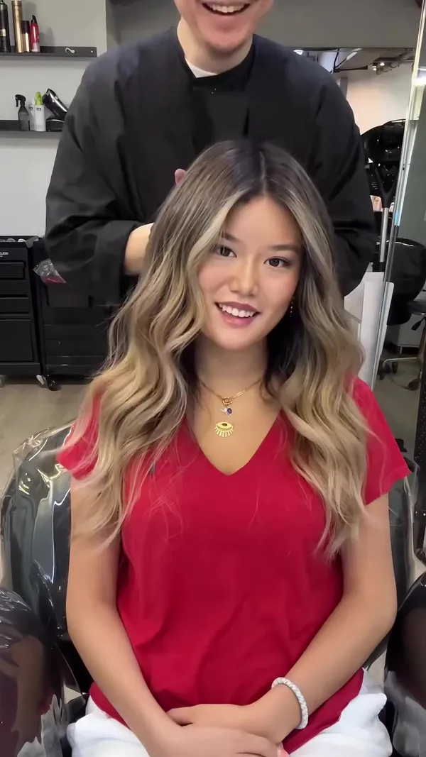 ##香港巴黎畫染 ##balayage ##巴黎畫染 髮型美甲作品