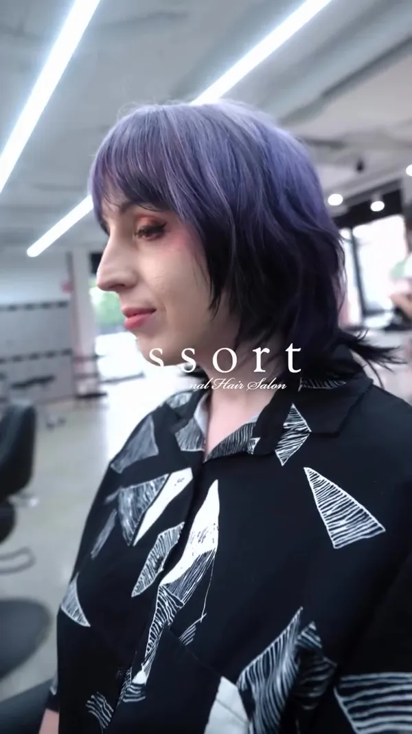 assort.hair ##hairconsultation ##hairtransformation ##purplehair 髮型美甲作品