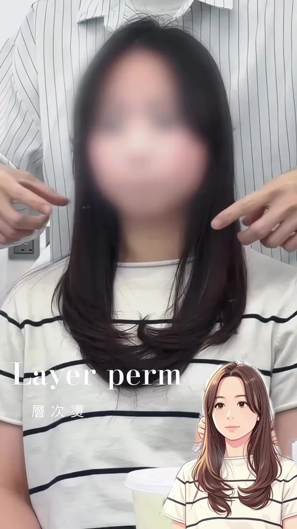 ##小顏瀏海 ##perming ##瀏海 髮型美甲作品