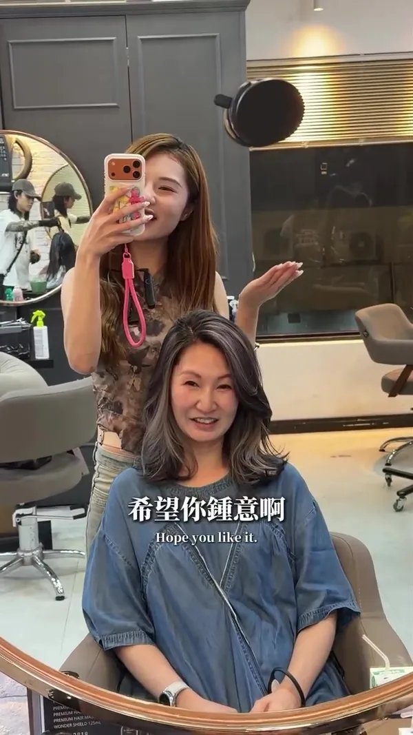 ##peggy白髮共存 ##女髮型師 ##元朗髮型師 髮型美甲作品
