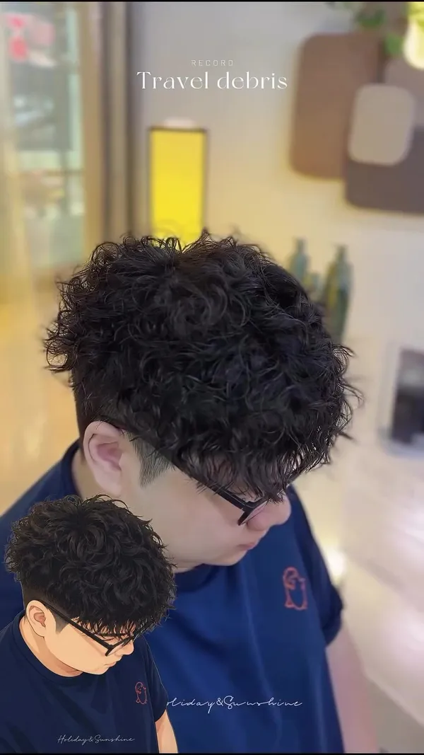 ##男士羊毛卷 ##男士perming ##樂富hairstyle 髮型美甲作品