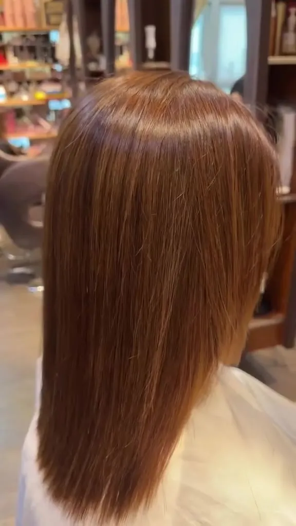 ##lvpro ##水光鏡面順滑straightening 髮型美甲作品