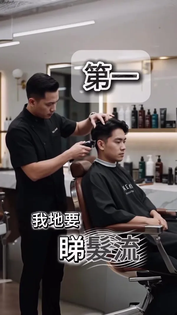 ##Tsim ##hairstylist ##男士perming 髮型美甲作品