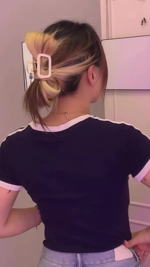 ##clawcliphairstyle ##hairtutorial 髮型美甲作品