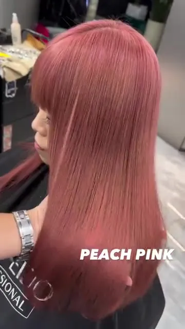 ##Peach ##Peach ##Bleaching 髮型美甲作品