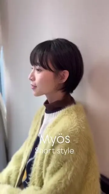 ##日系丸子頭 ##弧形燙 ##短髮 髮型美甲作品