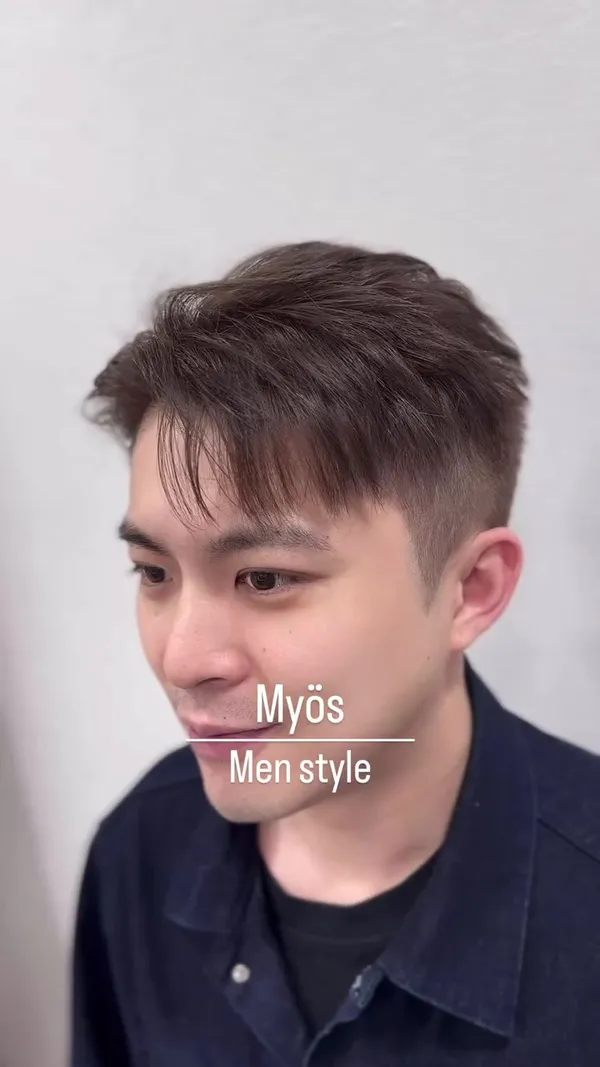 ##男士髮型 ##冷茶色 髮型美甲作品