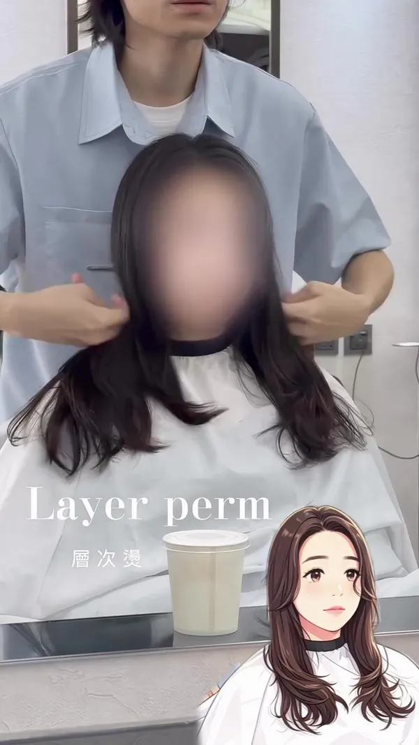 ##小顏瀏海 ##perming ##瀏海 髮型美甲作品