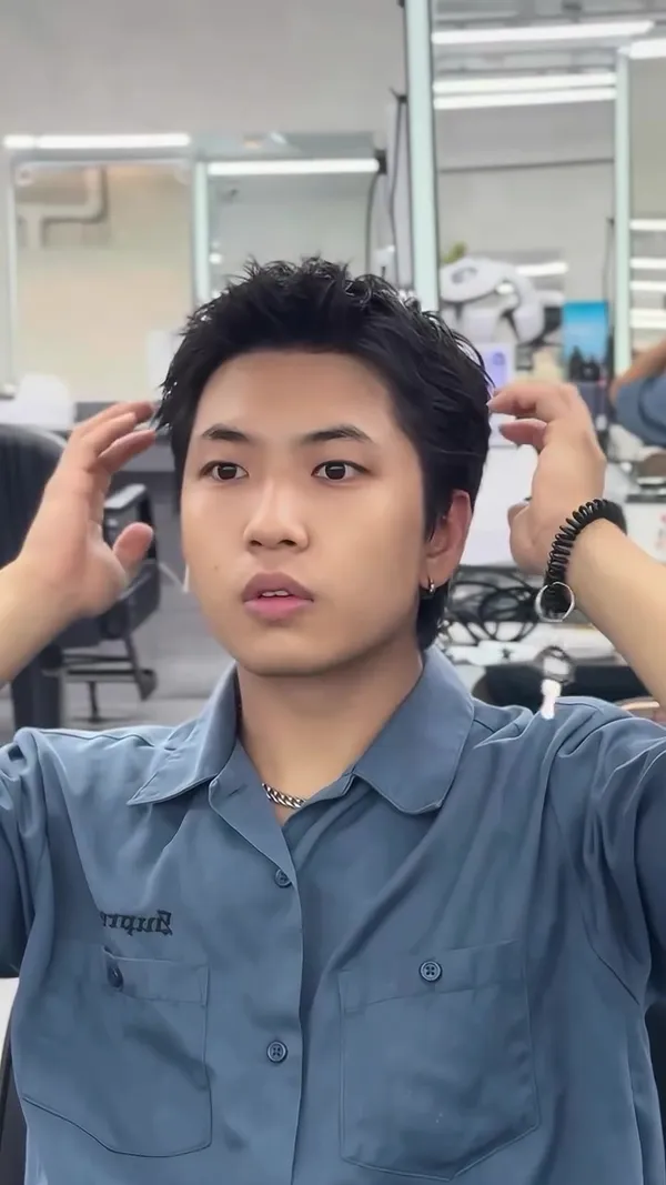 ##Tsim ##hairstylist ##男士perming 髮型美甲作品