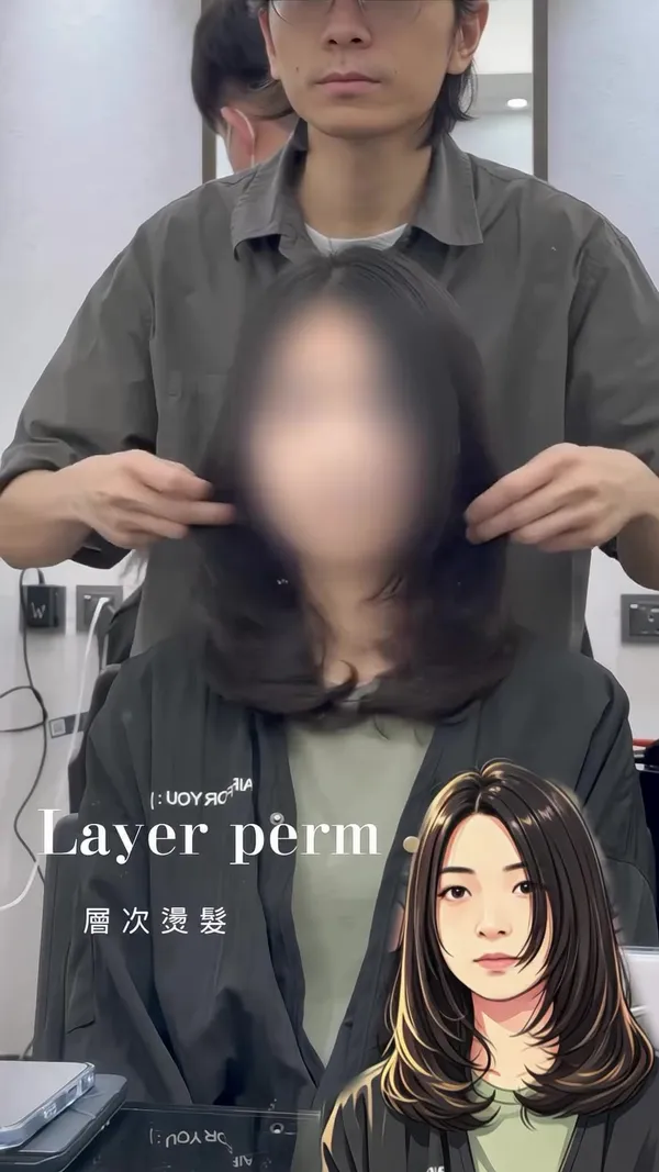 ##小顏瀏海 ##perming ##瀏海 髮型美甲作品