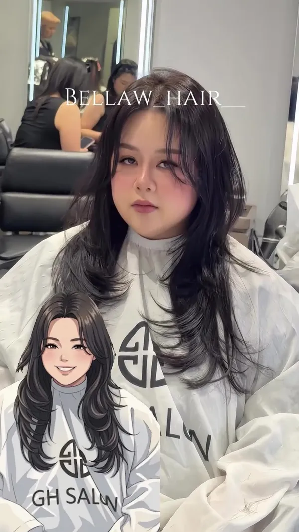 gh.salon_bella ##TsuenWanHaircut ##KoreanStyleHair ##LayeredCut hair & nail work