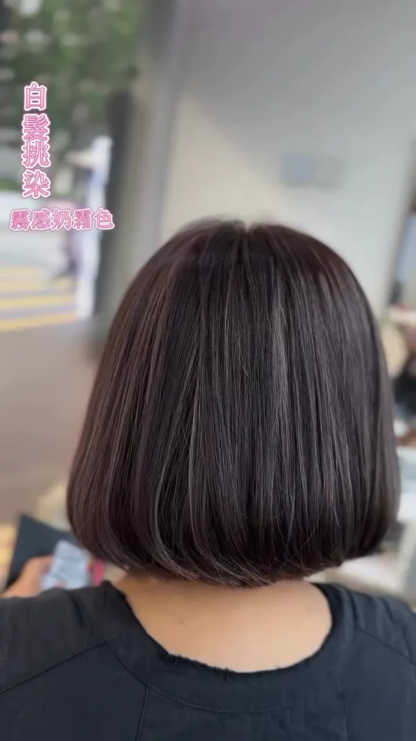 ##白髮 ##白髮highlights ##Tuen 髮型美甲作品