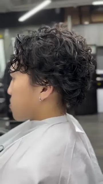 ##KoreanHotIronPerm ##Perming ##Men 髮型美甲作品