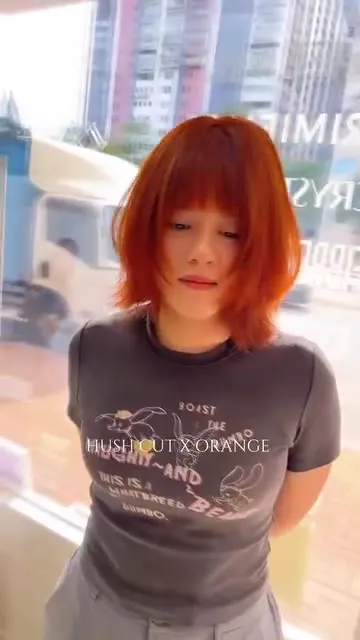 ##HushCutMagic ##OrangeHairStyle ##HongKongHairstylist 髮型美甲作品